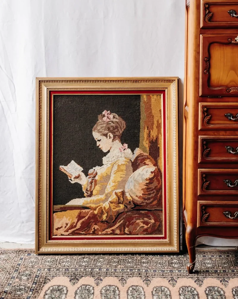 Nina, le canevas de femme encadré N°319