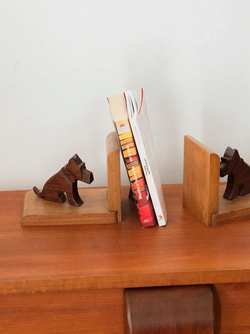 Alix, le serre-livres Art déco en bois N°583