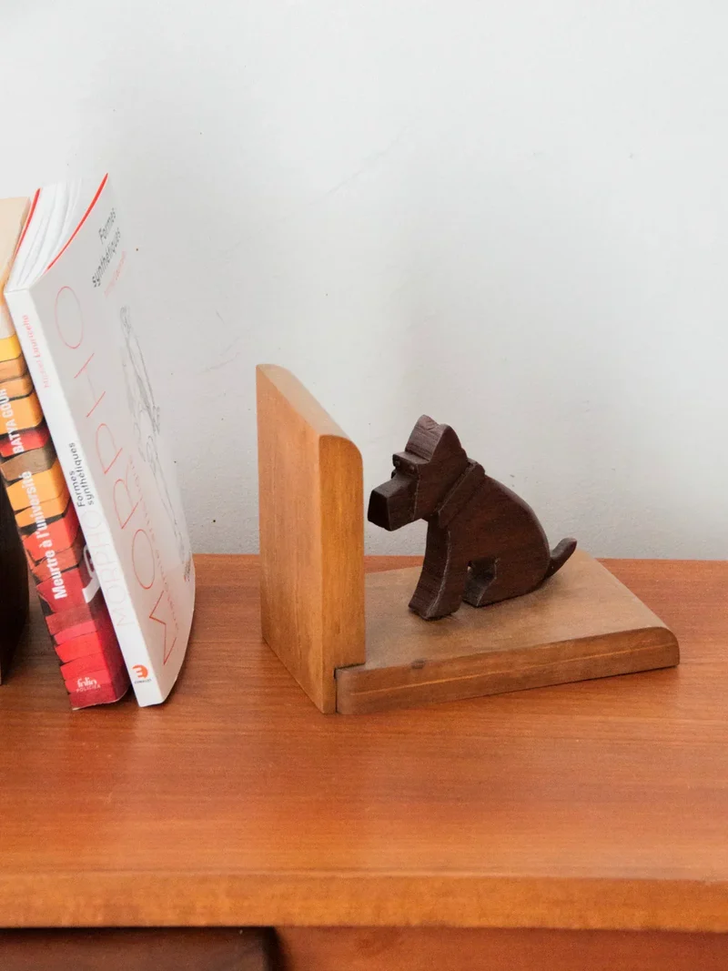 Alix, le serre-livres Art déco en bois N°583