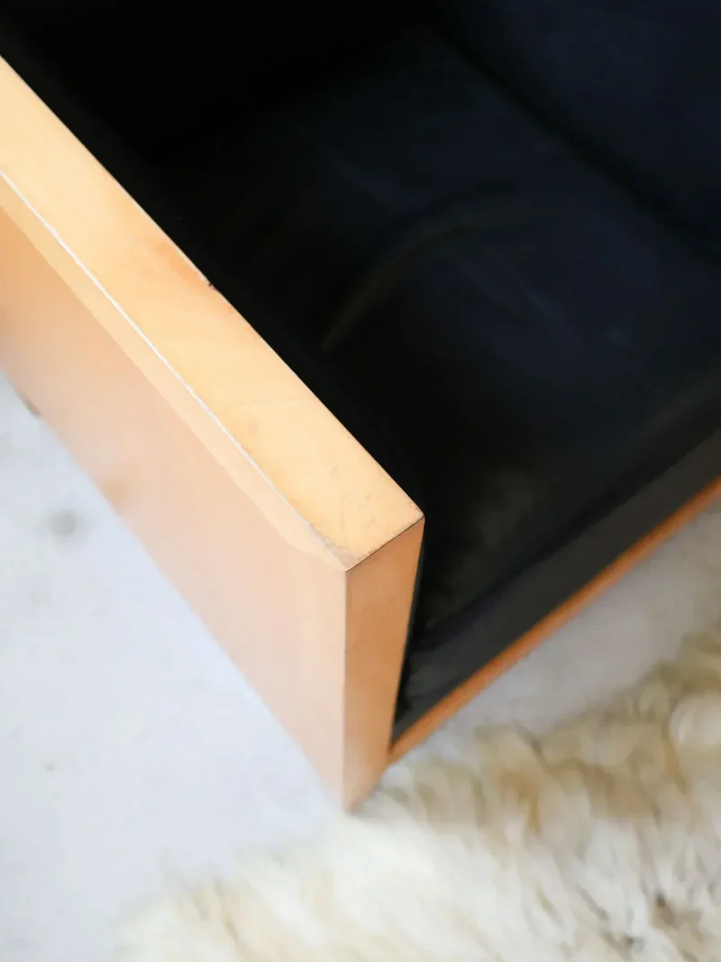 Ernest, la paire de fauteuils cubes en cuir N°671