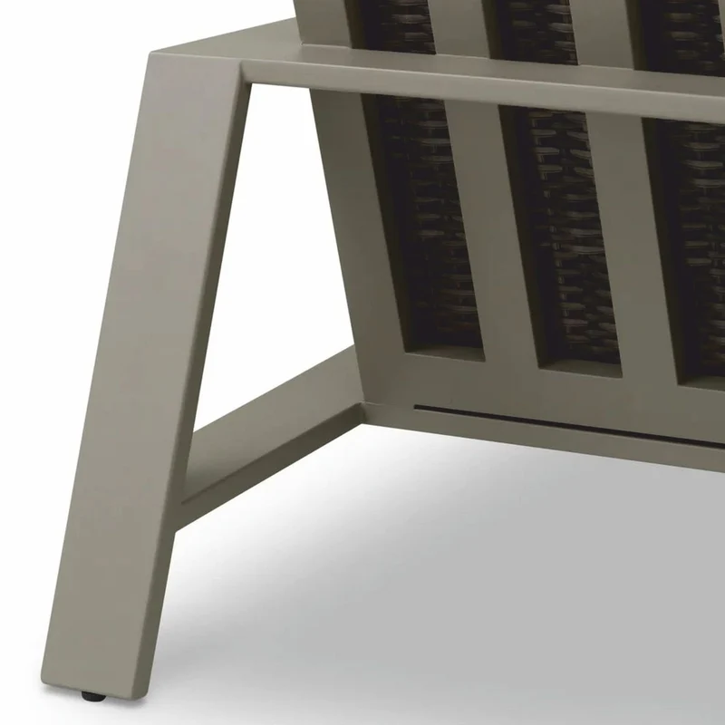Casa Padrino Luxus Kunstrattan Garten Sofa Grau 180 cm - Garten Möbel