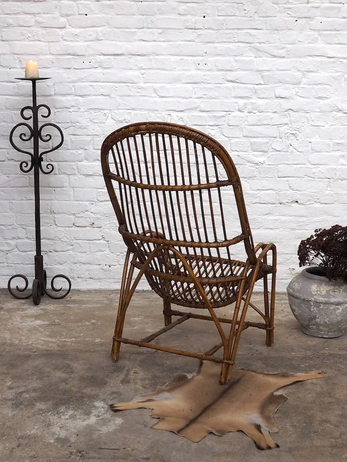 Ernest, le grand fauteuil en rotin N°682