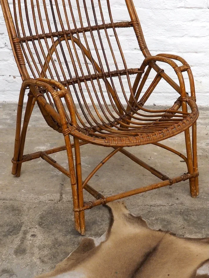 Ernest, le grand fauteuil en rotin N°682
