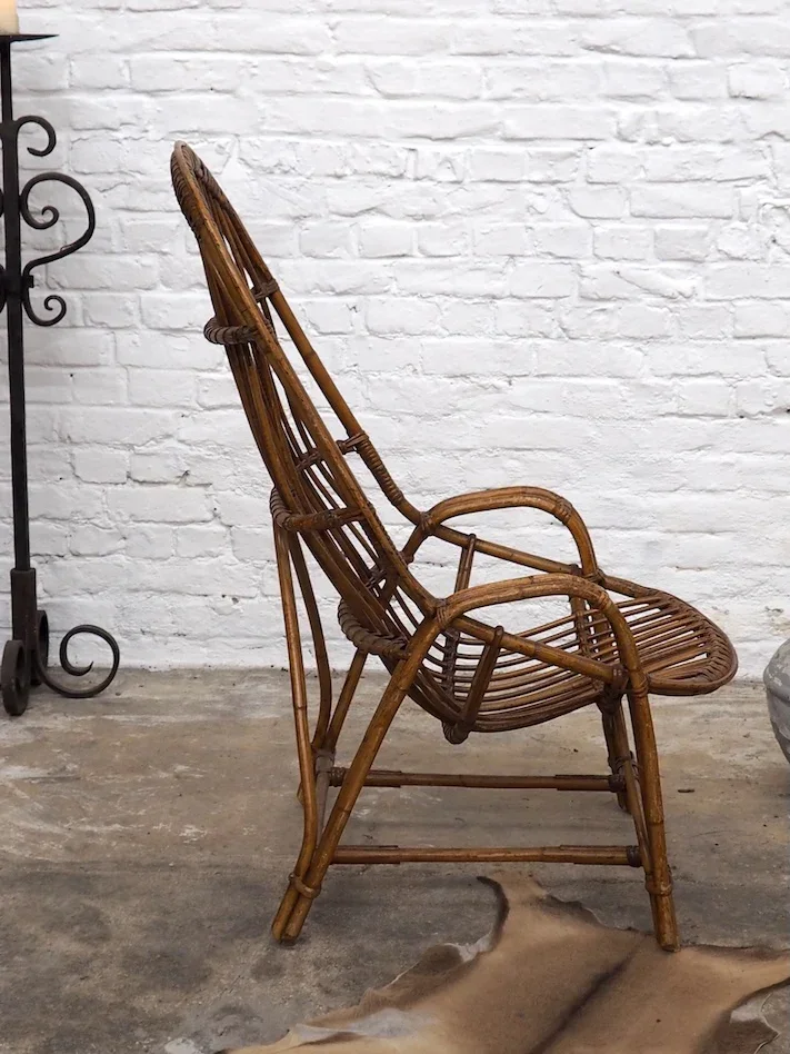 Ernest, le grand fauteuil en rotin N°682