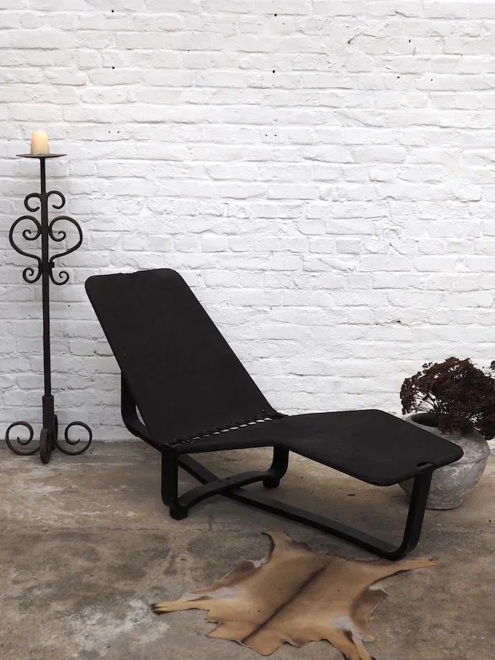 Claudine, la chaise longue en toile et bois N°9