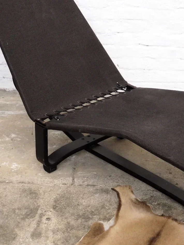 Claudine, la chaise longue en toile et bois N°9
