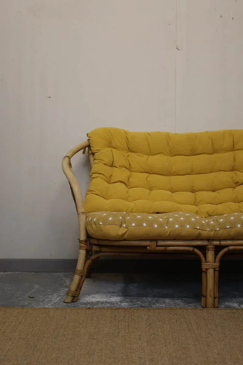 Martine, la banquette en rotin N°33