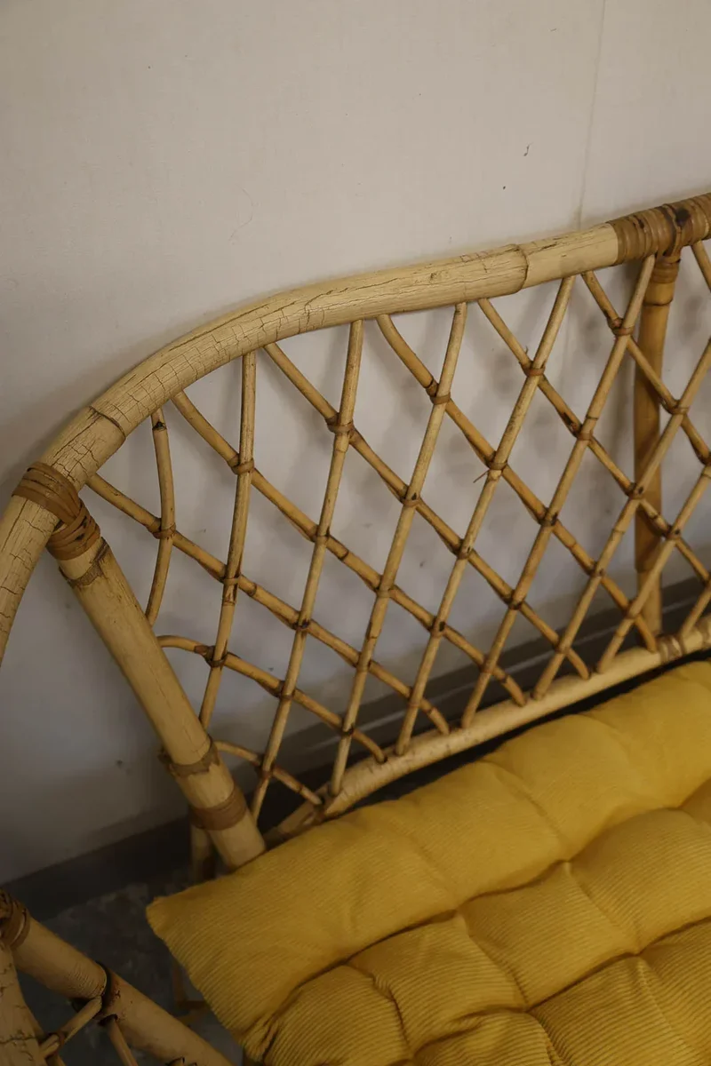 Martine, la banquette en rotin N°33