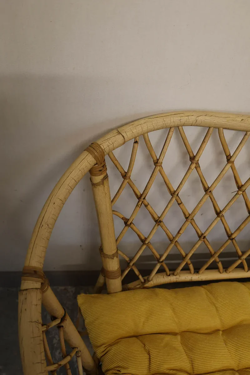 Martine, la banquette en rotin N°33