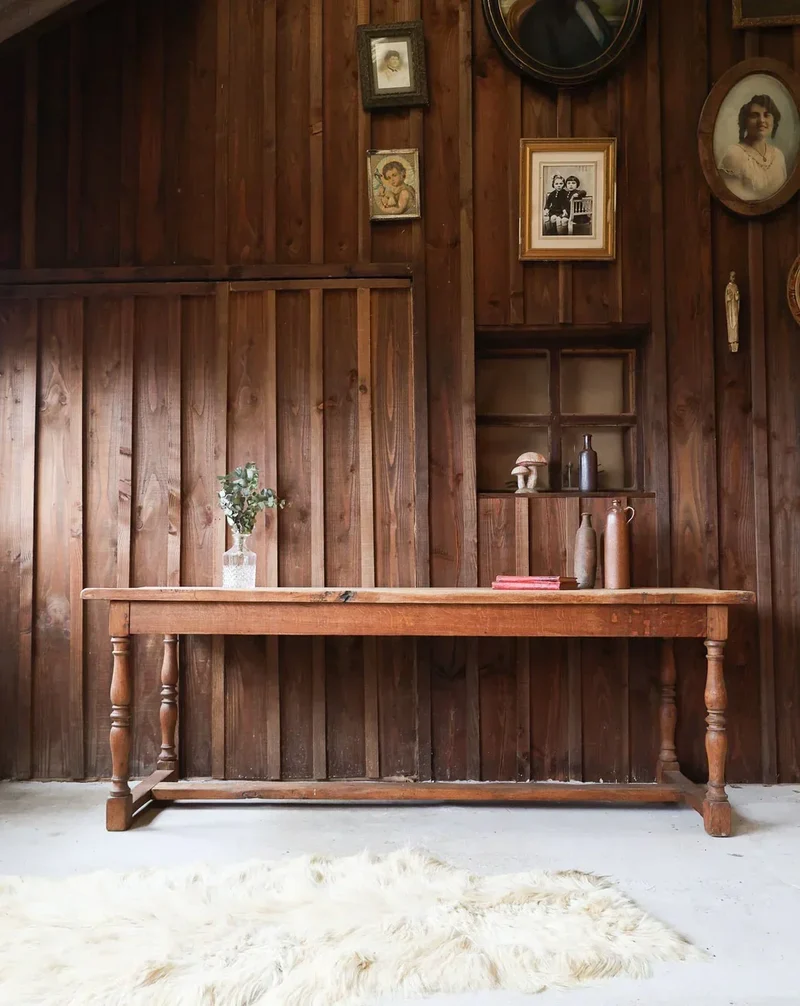 Romy, la grande table de ferme en chêne N°547
