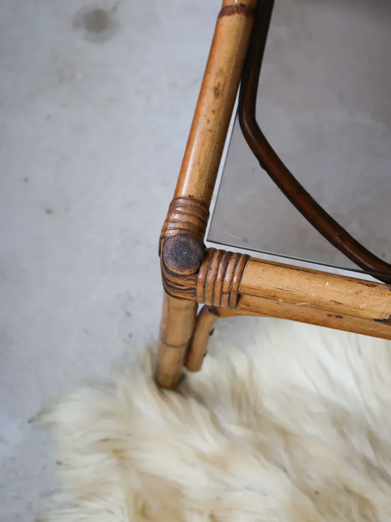 Léonie, la paire de tables basses en rotin N°432
