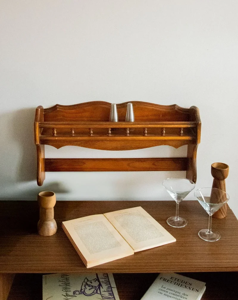 Gaëlle, l'étagère de cuisine en bois foncé N°684
