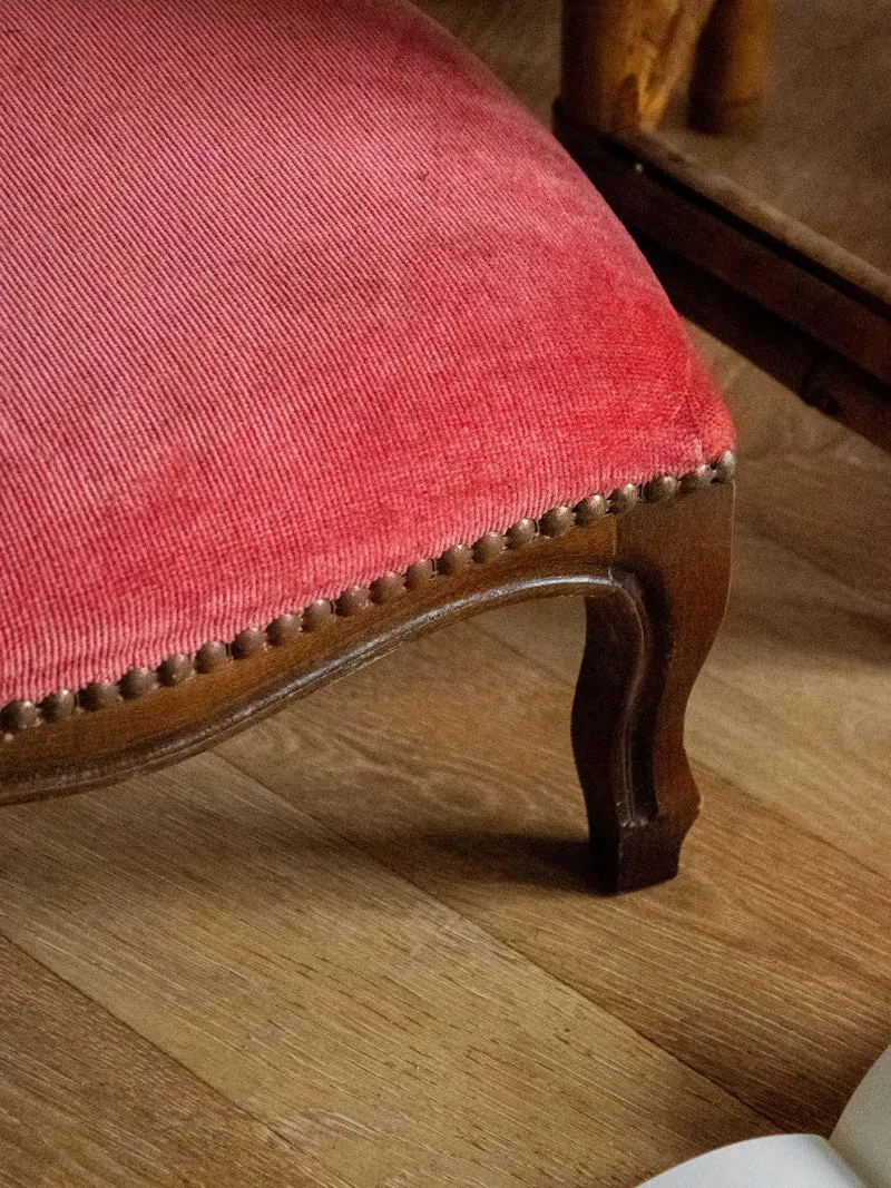 Regis, le repose-pied en bois et tissu N°829