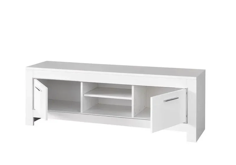 Mur tv laqué blanc led MODENA