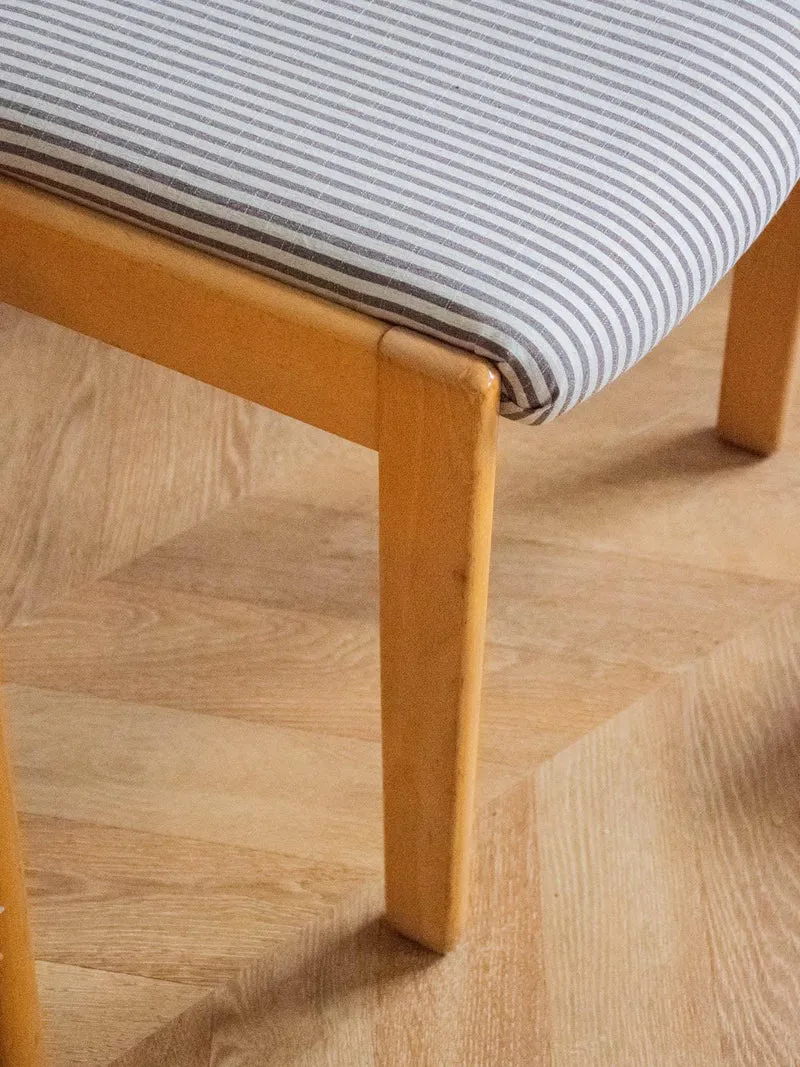 Alma, la paire de chaises en bois rayées N°1237