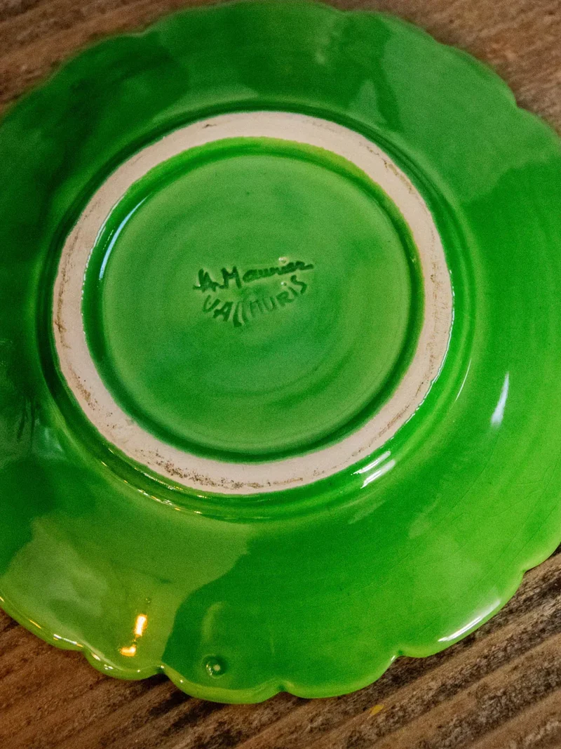 Antoinette, le lot d'assiettes Vallauris vertes N°245