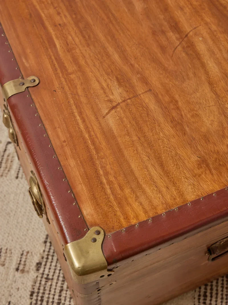 Lucienne, la petite malle en bois claire et laiton N°250