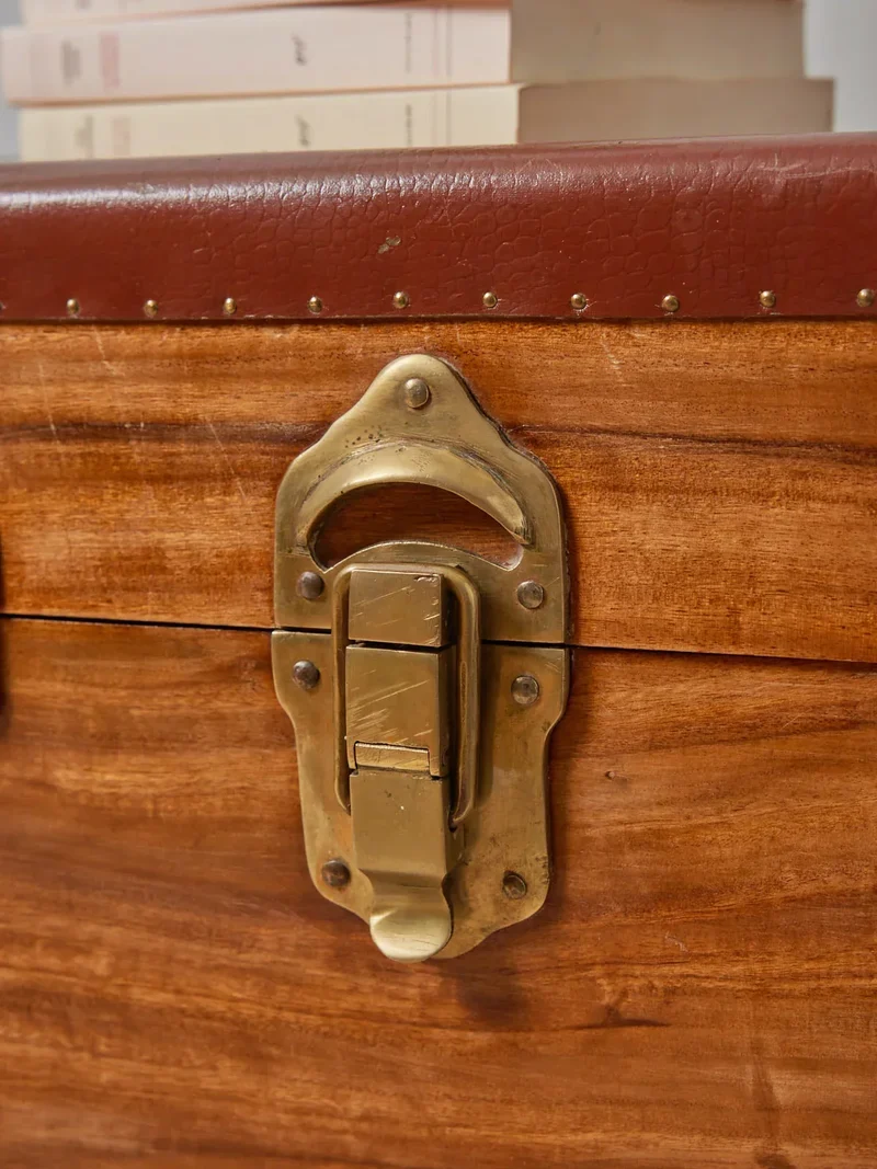 Lucienne, la petite malle en bois claire et laiton N°250