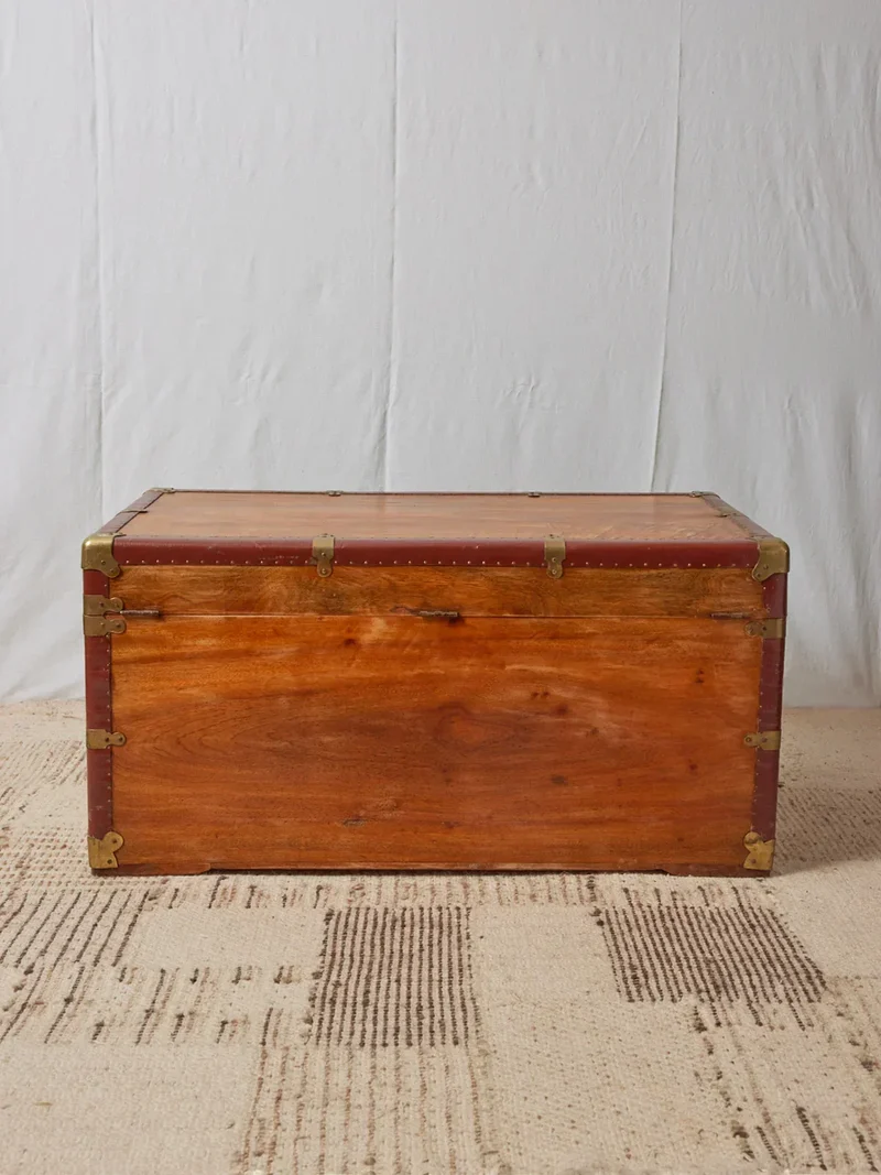 Lucienne, la petite malle en bois claire et laiton N°250