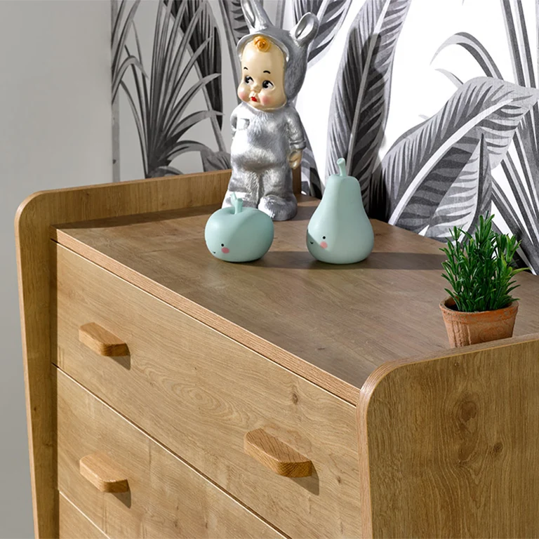 Lit bébé évolutif et commode grand modèle Maelyne Bois
