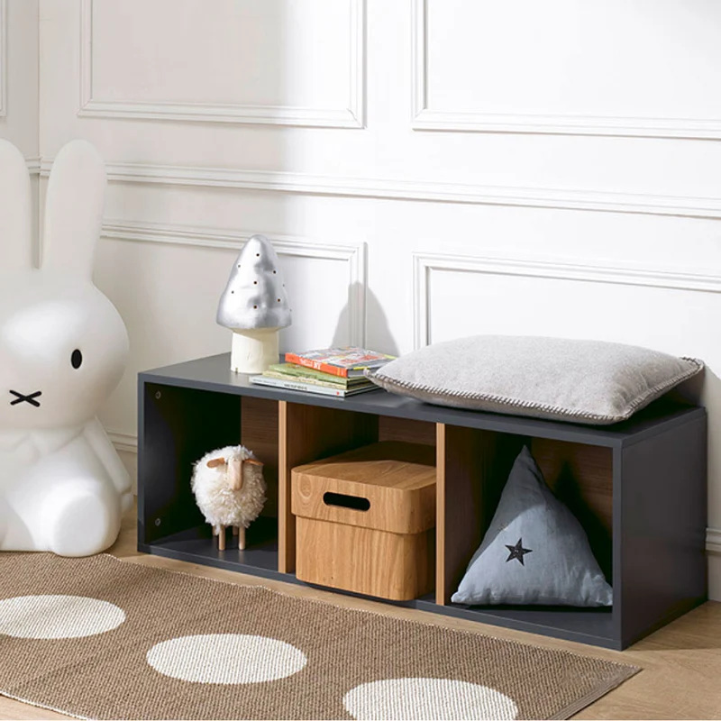 Bibliothèque enfant Junior Provence 3 cases - Gris