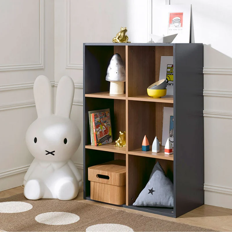 Bibliothèque enfant Junior Provence 6 cases - Gris