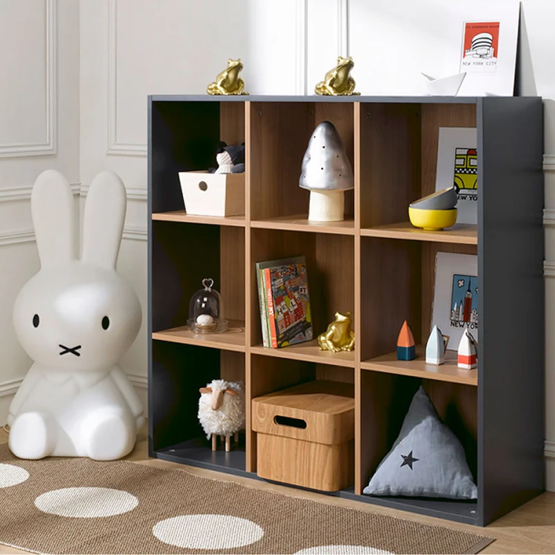 Bibliothèque enfant Junior Provence 9 cases - Gris