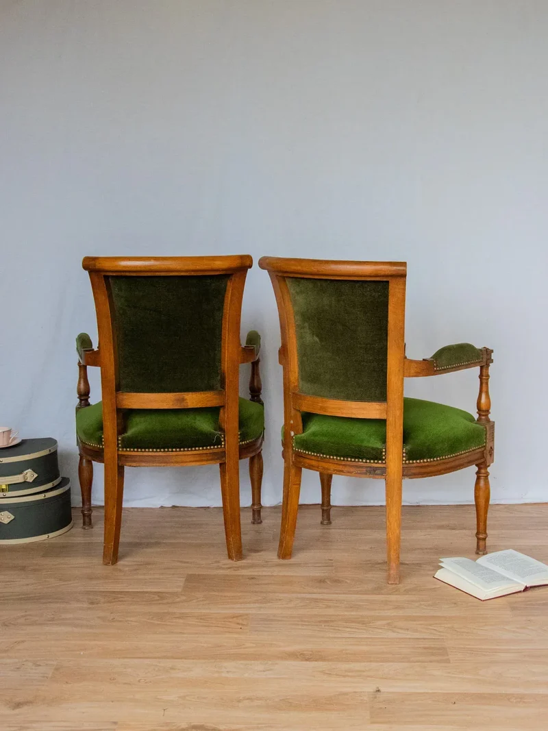 Ernest, la paire de fauteuils en velours N°649