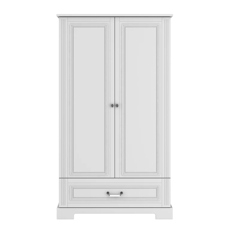 Armoire 2 portes 1 tiroir Bellamy Ines Blanc