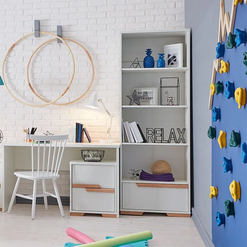 Bibliothèque Pinio Snap Blanc et bois