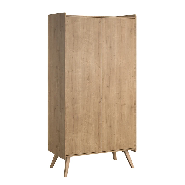Commode 3 tiroirs et armoire 2 portes Vox Vintage Bois Blanc