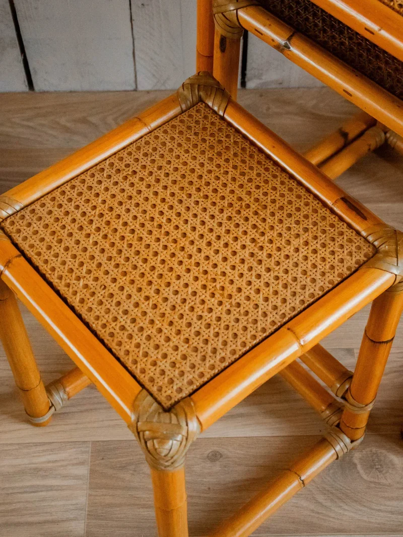 Barbara, les tables gigognes en bambou N°114