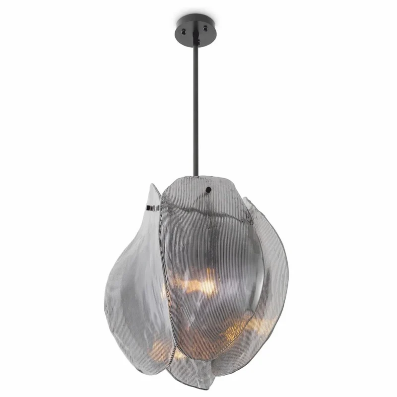 Casa Padrino Luxus Kronleuchter Grau / Bronze Ø 40 x H. 58 cm - Luxus Möbel