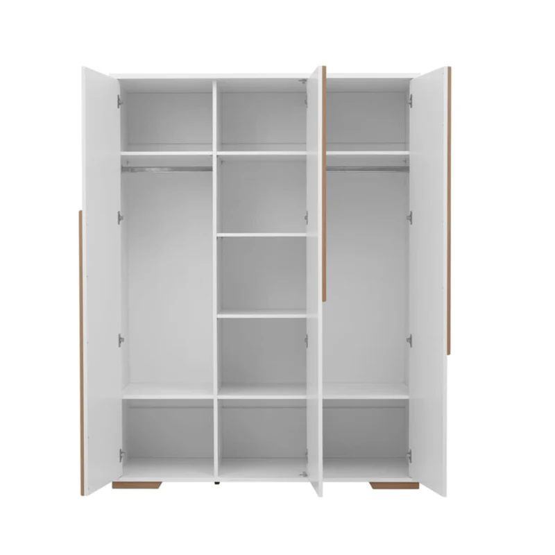 Armoire 3 portes Pinio Snap Blanc et bois