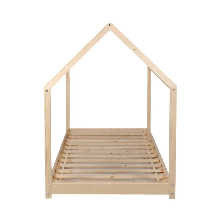 Lit cabane et sommier 70x140 Weber Industries Panda - Naturel