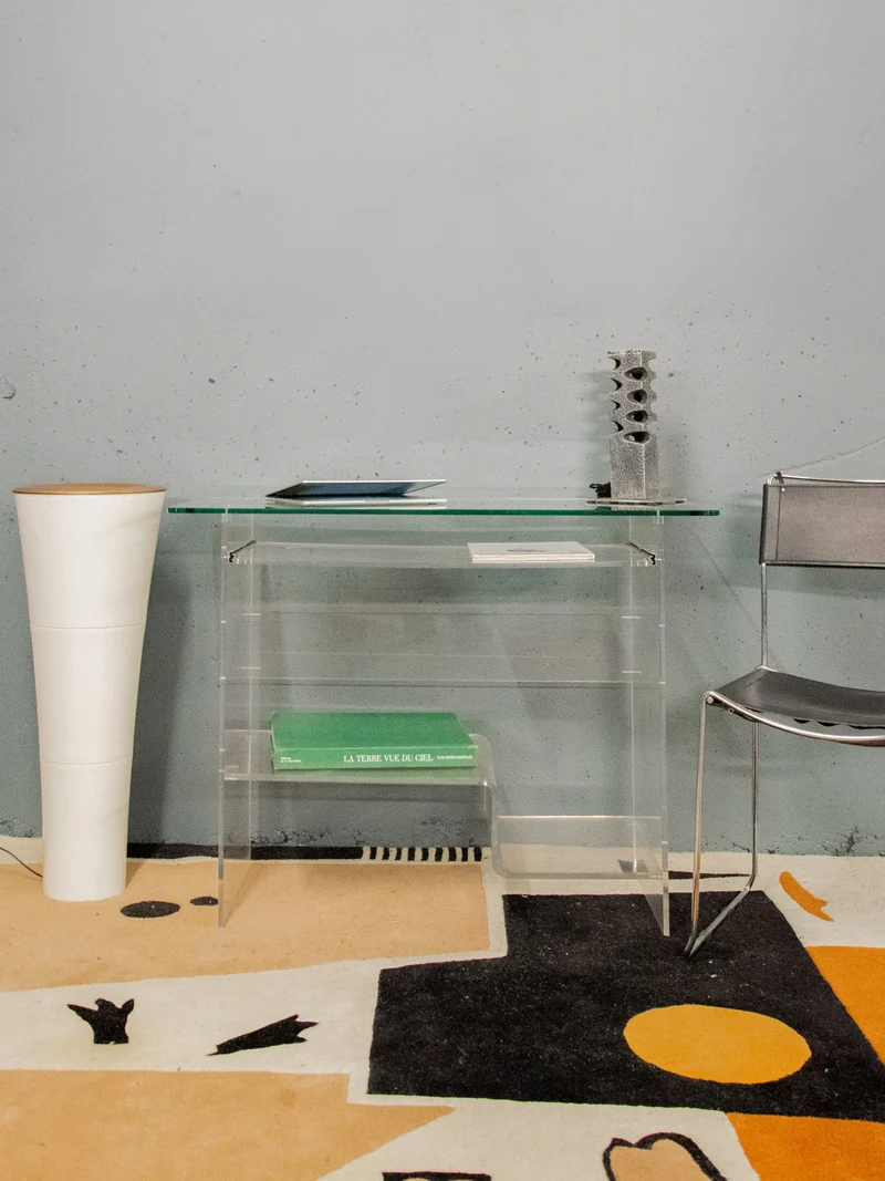 Yvan, le bureau en verre et plexiglass N°468