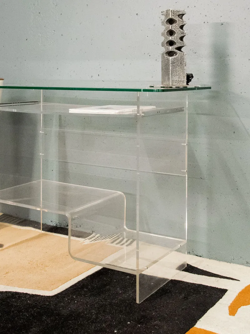 Yvan, le bureau en verre et plexiglass N°468