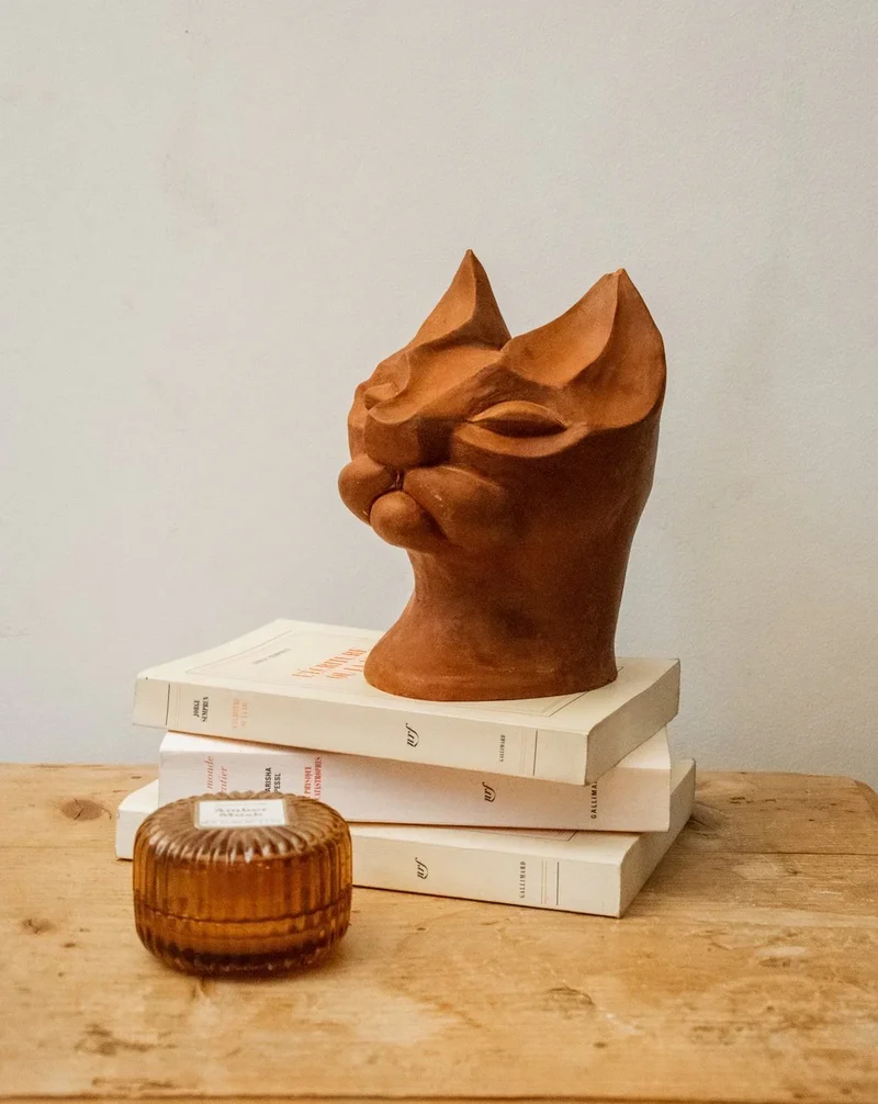 Alix, la statue chat en céramique N°531