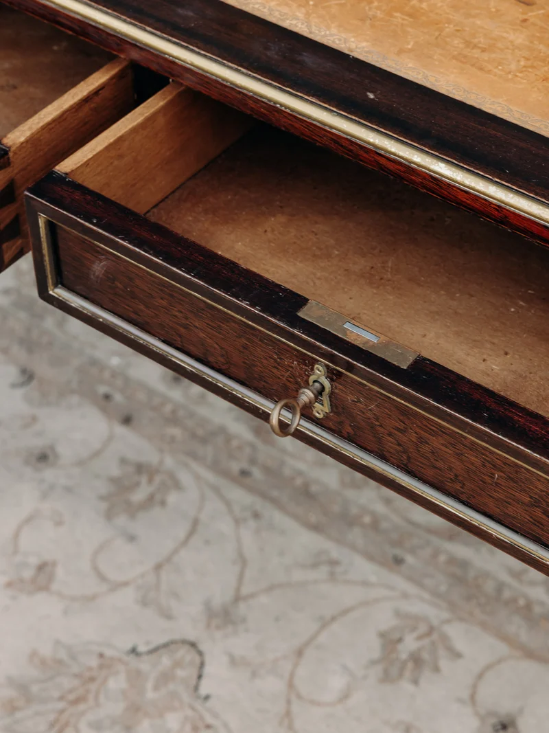 Edouard, le bureau en bois et cuir N°497