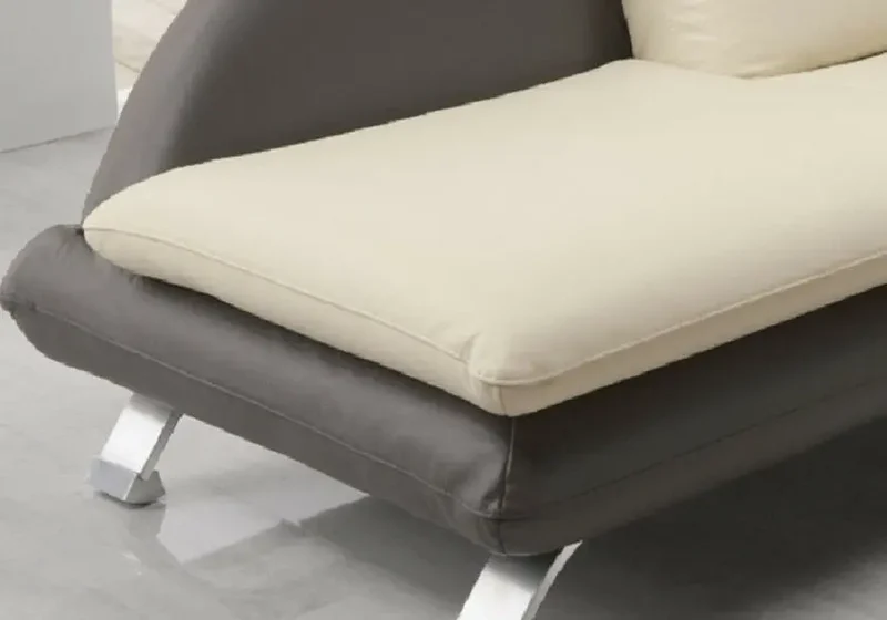 Canapé en cuir design bicolore - Bereni