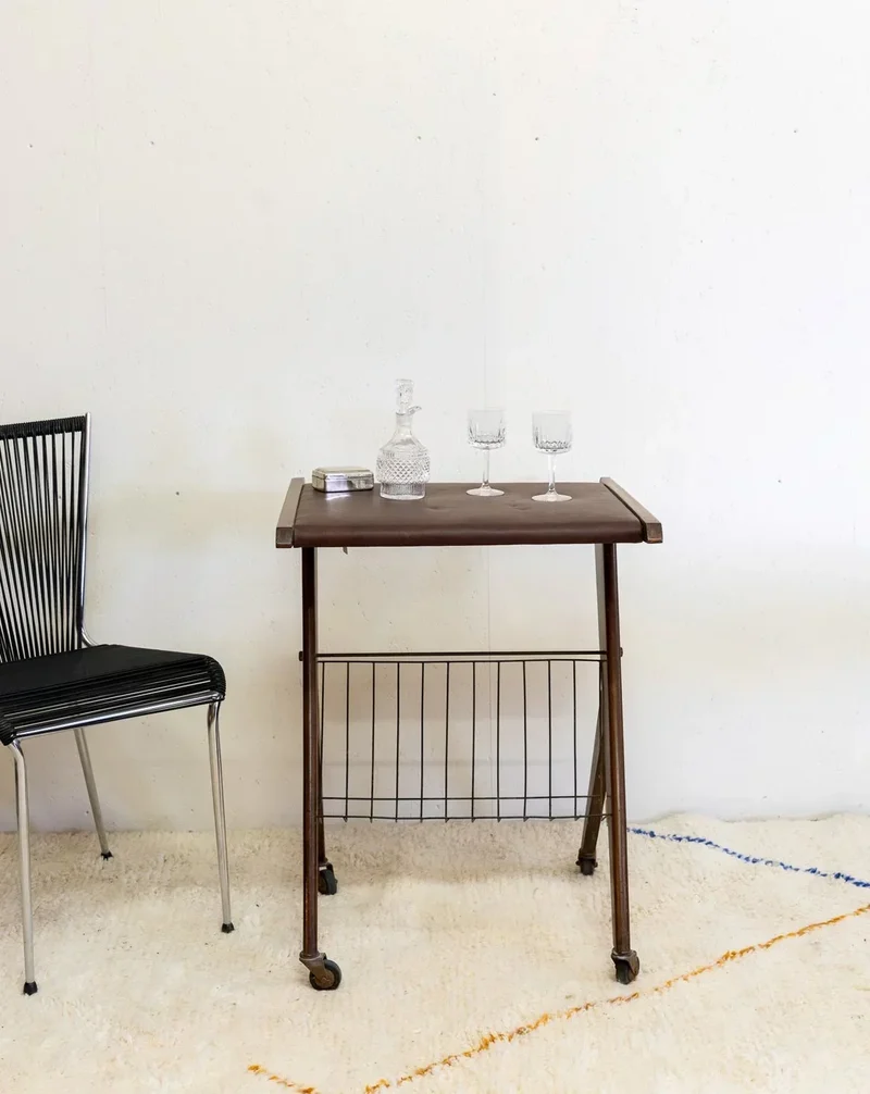 Henriette, la desserte en cuir de vachette N°157
