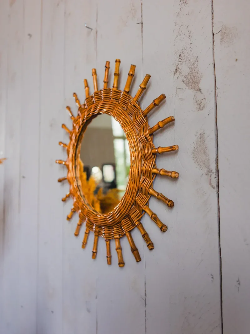 Igor, le miroir en rotin N°902