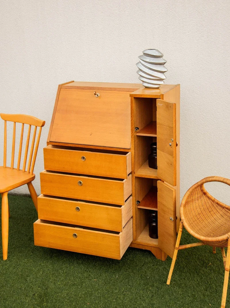 Honoré, le secrétaire 50's en bois blond N°129