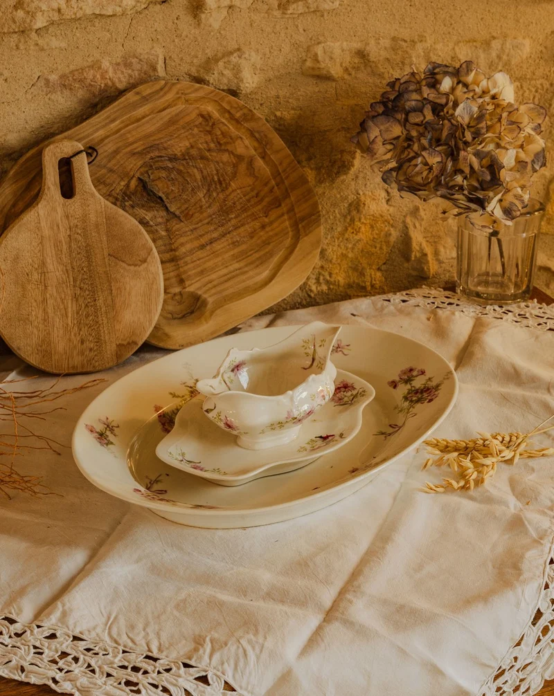 Nestor, le lot de 2 plats de service en porcelaine N°499