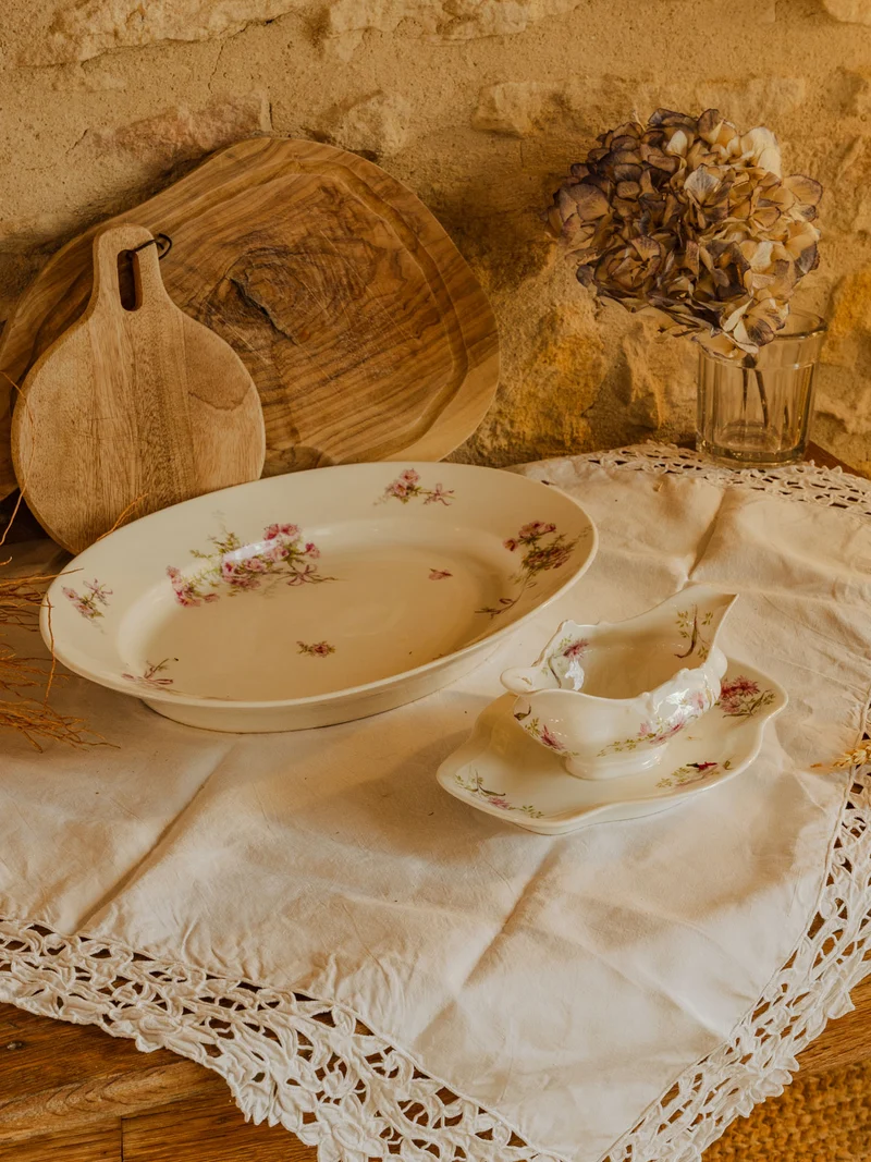 Nestor, le lot de 2 plats de service en porcelaine N°499