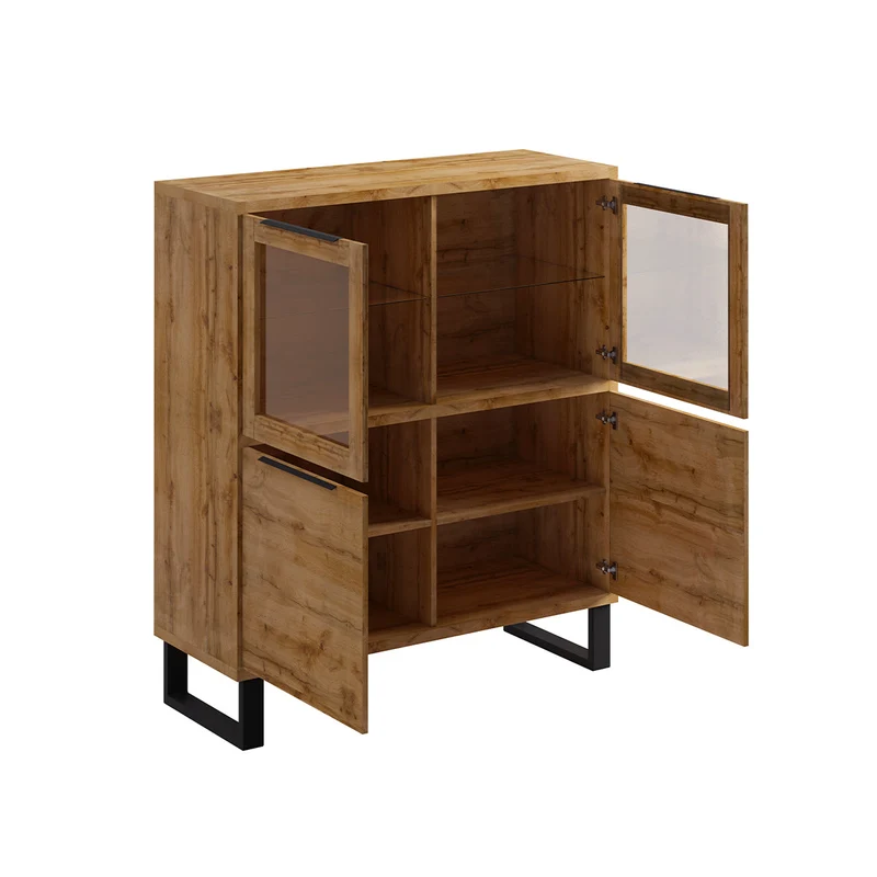 Vaisselier 4 portes Eden Bois et Metal