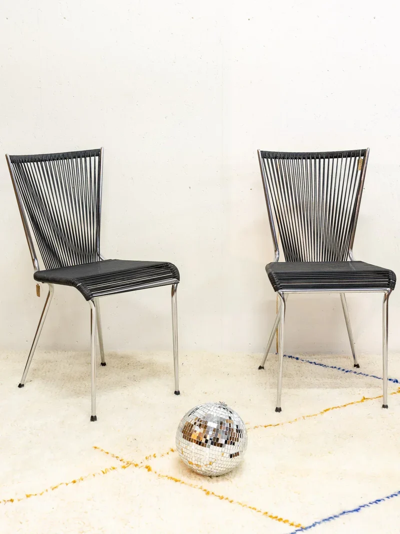 Alma, la paire de chaises en scoubidou N°1171
