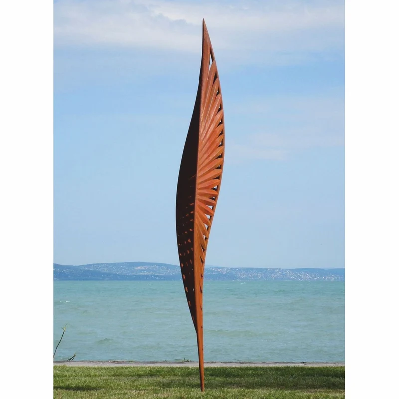 Casa Padrino Luxus Garten Deko Stahl Skulptur Rost H. 400 cm - Garten Skulpturen