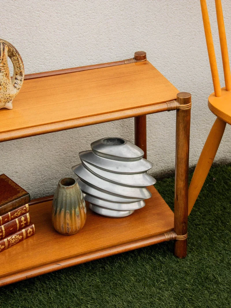Hanna, la table d'appoint en bambou et teck N°773
