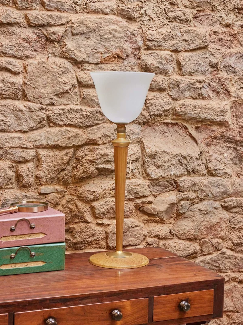 Julia, la lampe à poser en bois et verre N°573